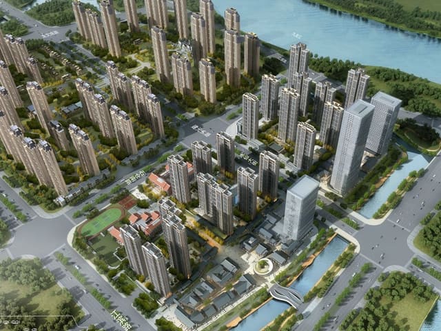 锦绣碧湖住宅综合体鸟瞰